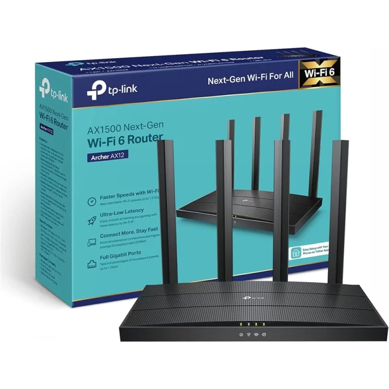Router Linksys AX12 AX1500 - Doble Banda WiFi 6