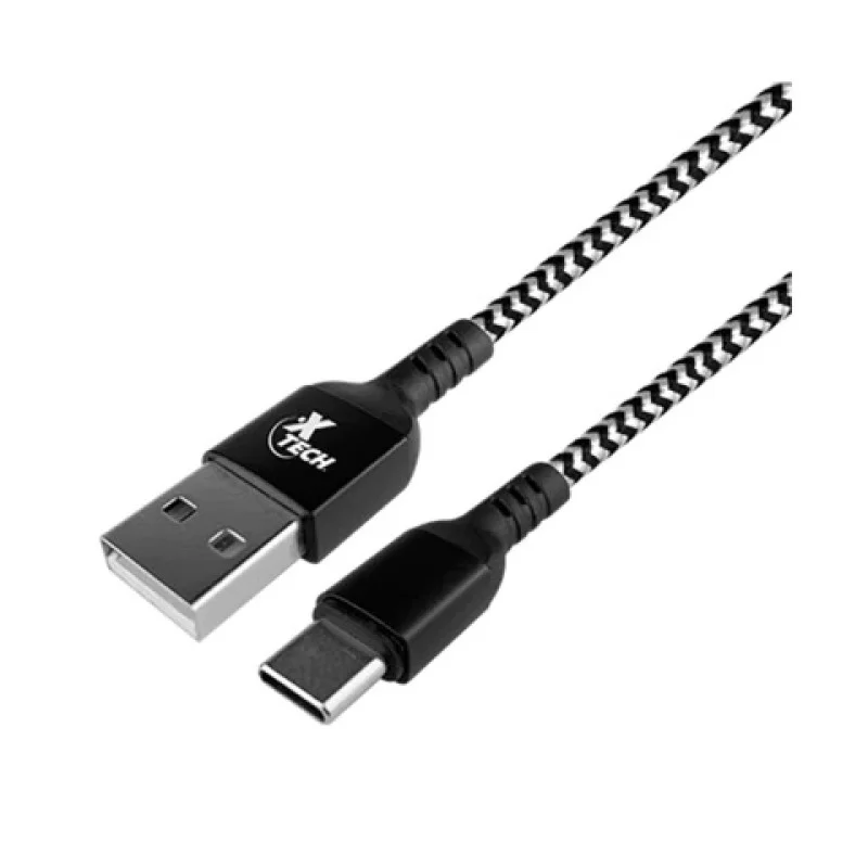 CABLE XTECH TRENZADO USB-C A USB 2.0 - 1.8M