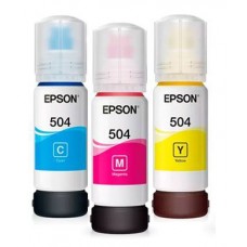 Botella de tinta Epson T504 - Amarillo-Cyan-Magenta