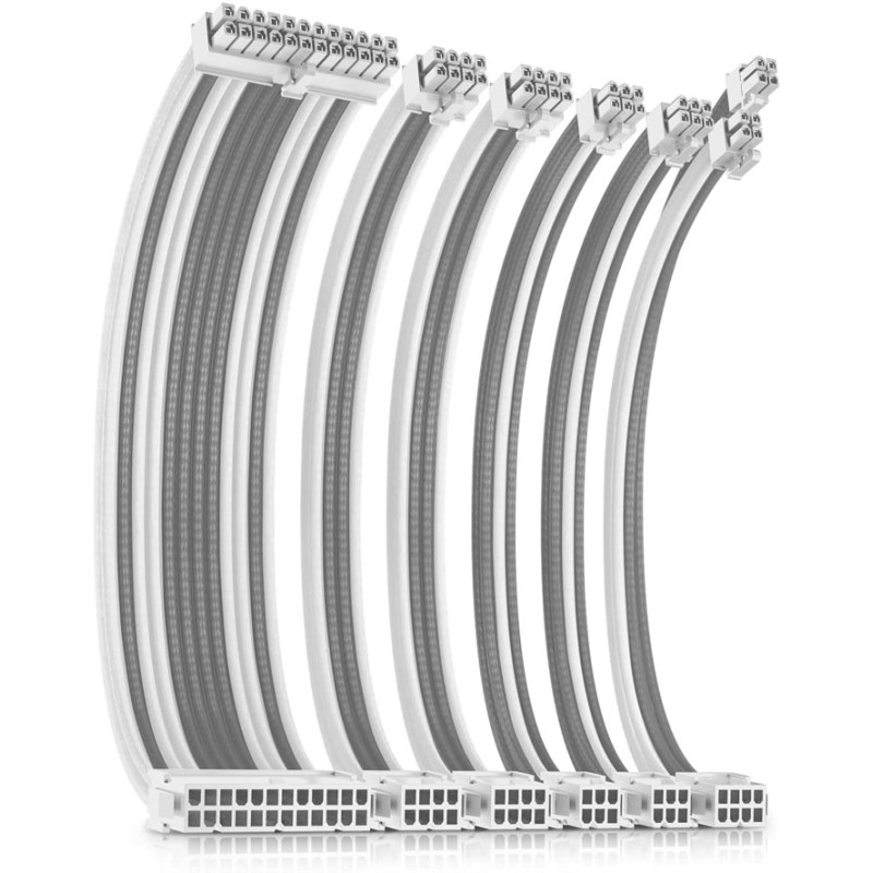 Kit de cables de extensión Antec V2 - Blanco-Gris conector Blanco