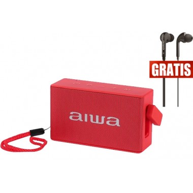Parlantes AIWA AWX2BT Bluetooth - Recargable - 5W - Rojo