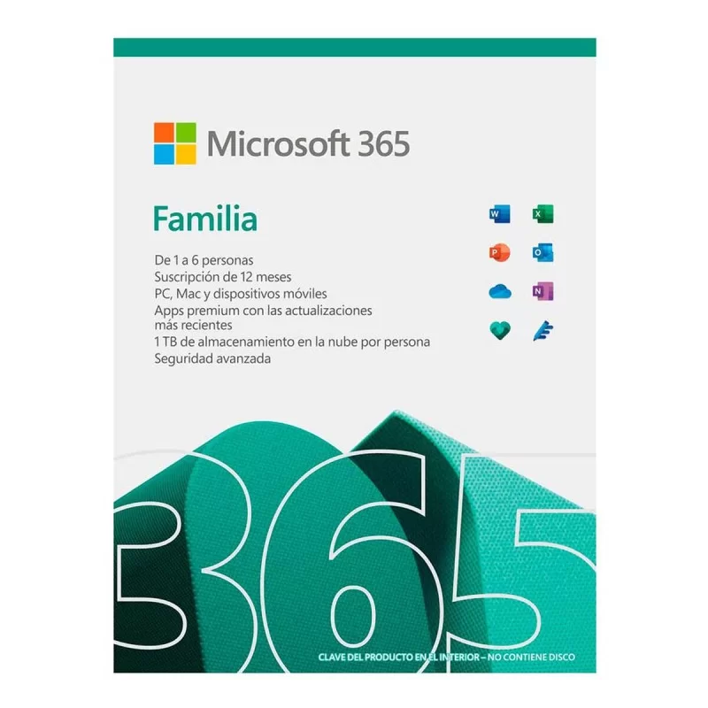 Microsoft 365 Familia 6 Usuarios- Descarga