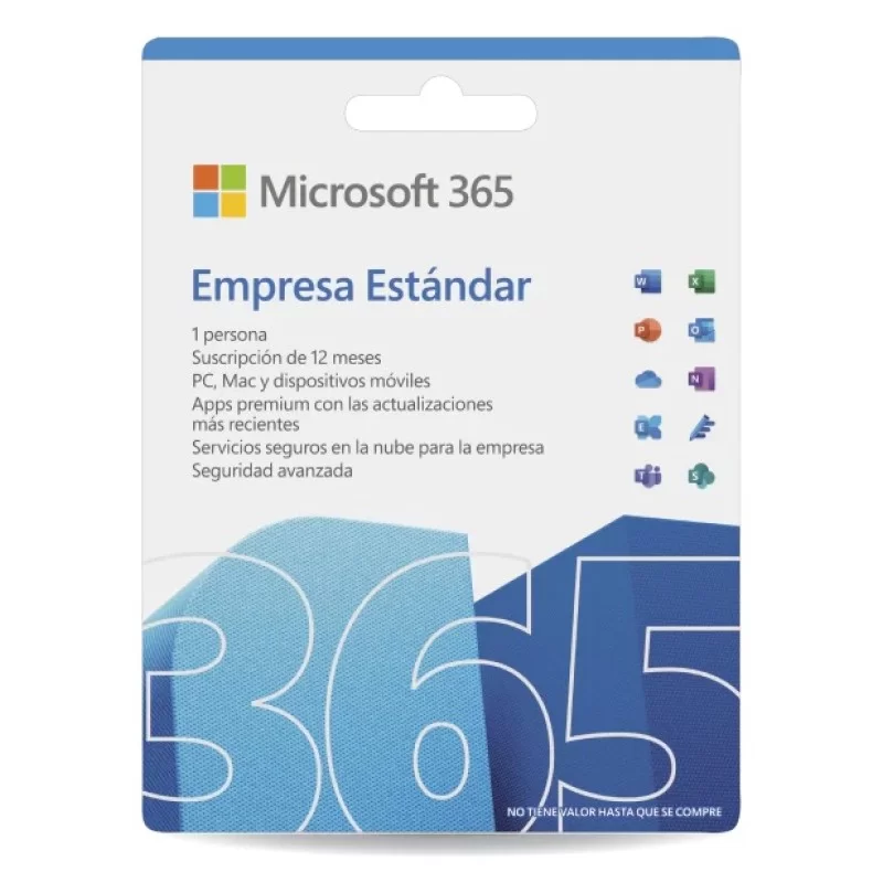 Microsoft 365 Empresa Estándar  1 Usuario  Descargable