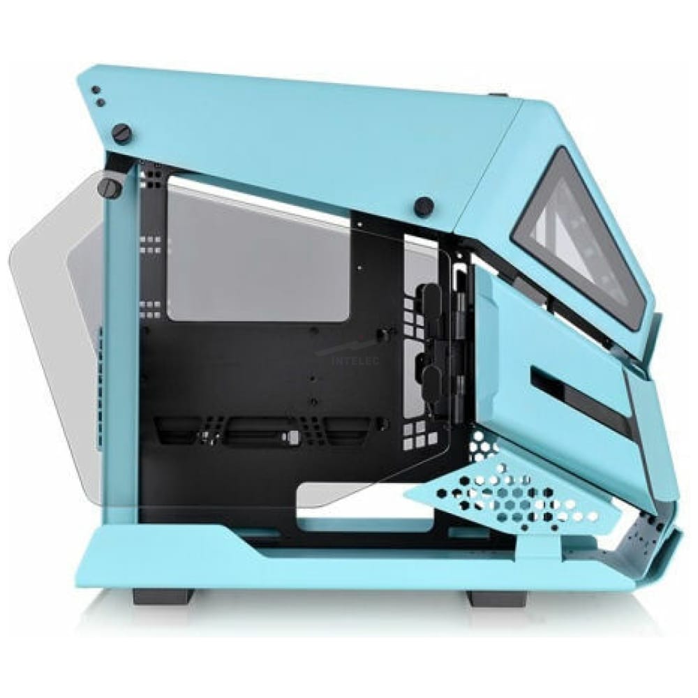 CASE THERMALTAKE AH T200 - TEMPERADO - TURQUESA -MINI ITX - Imagen 2