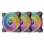 VENTILADOR THERMALTAKE RIING QUAD 12 RGB - 3PACK