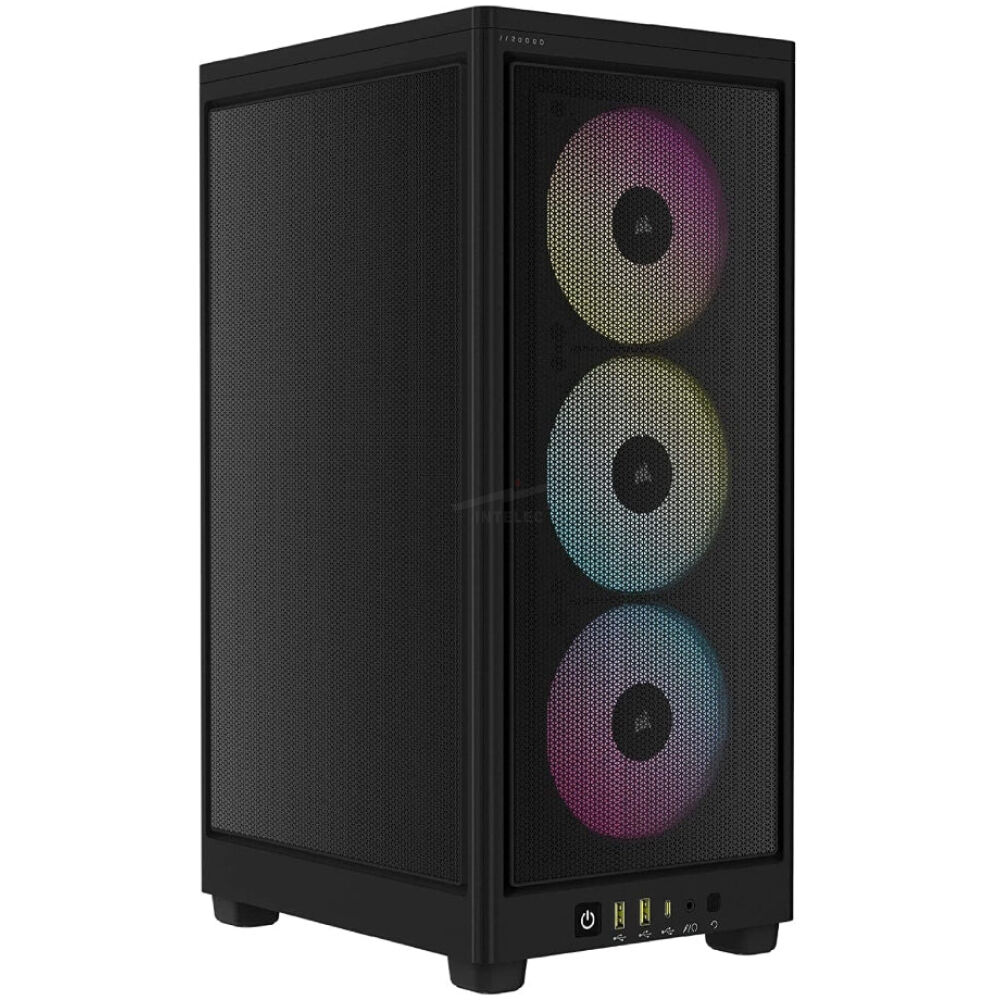 CASE CORSAIR 2000D AIRFLOW RGB - TEMPERADO - NEGRO - MINI ITX - Imagen 1