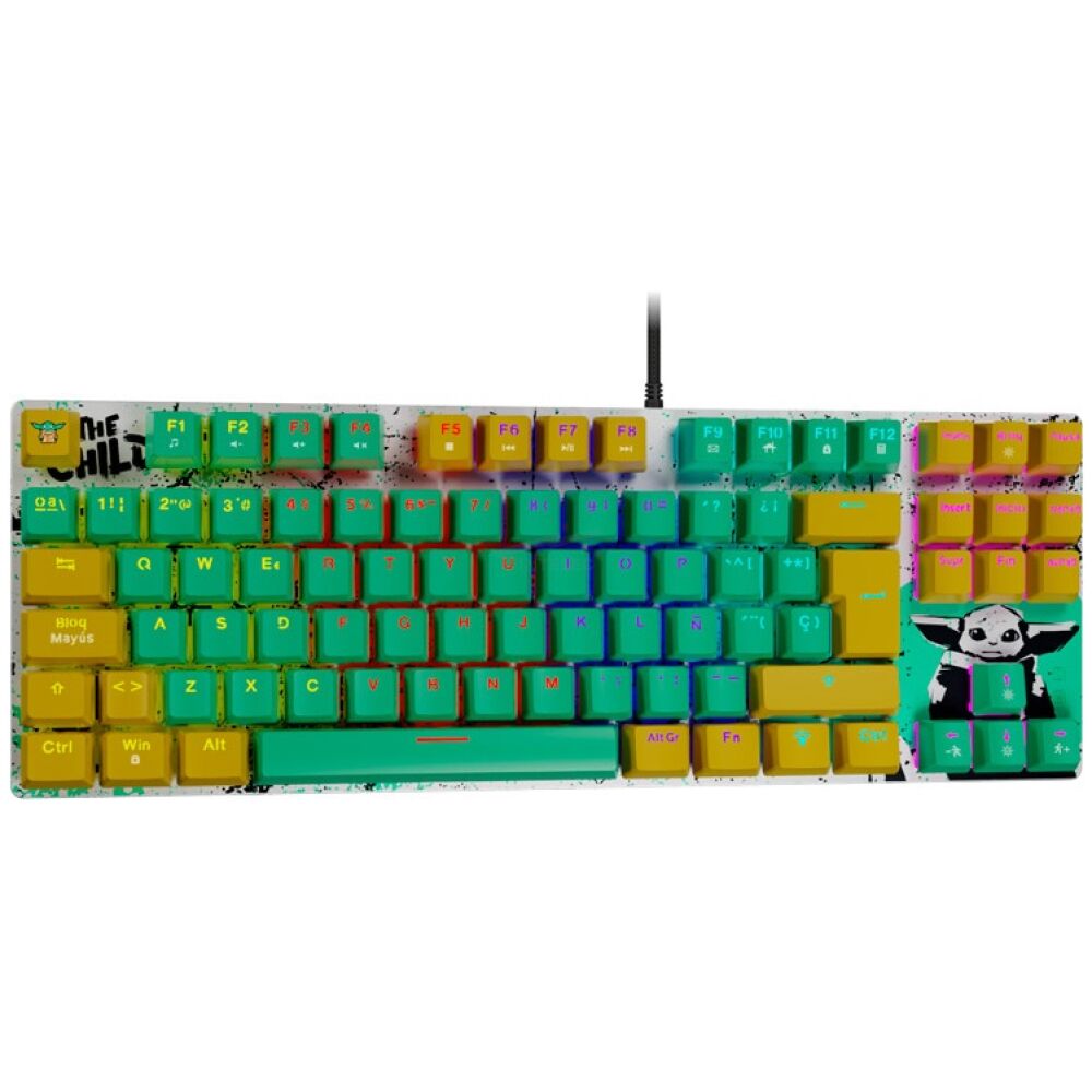 TECLADO GAMING PRIMUS BALLISTA 81T - STAR WARS GROGU - VERDE - Imagen 1