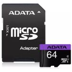 Memoria MicroSD 64GB Adata Premier Clase 10 - Con Adaptador