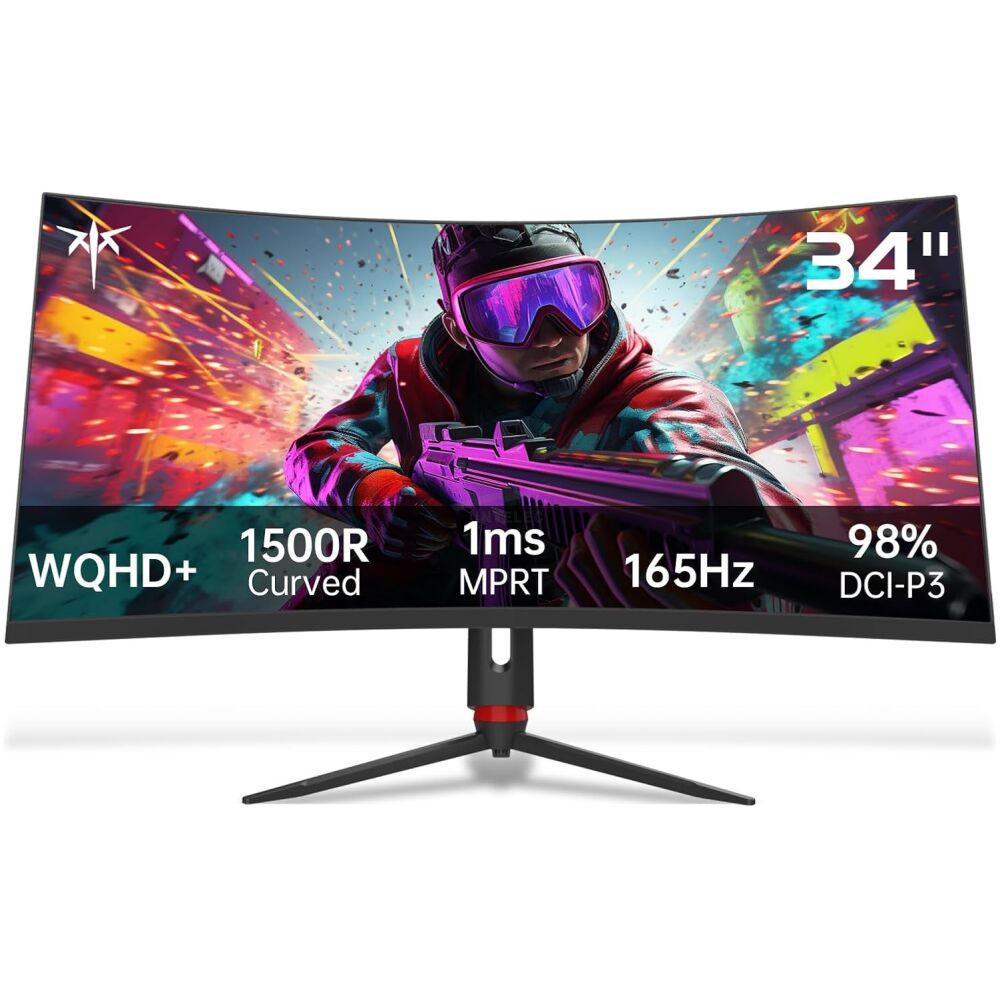 MONITOR LED 34" KTC 34SG880 CURVO 1MS - 165HZ - 3440X1440 - Imagen 1