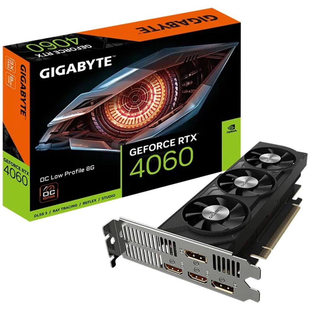 TARJETA DE VIDEO GIGABYTE RTX 4060 8GB OC LOW PROFILE - Imagen 1