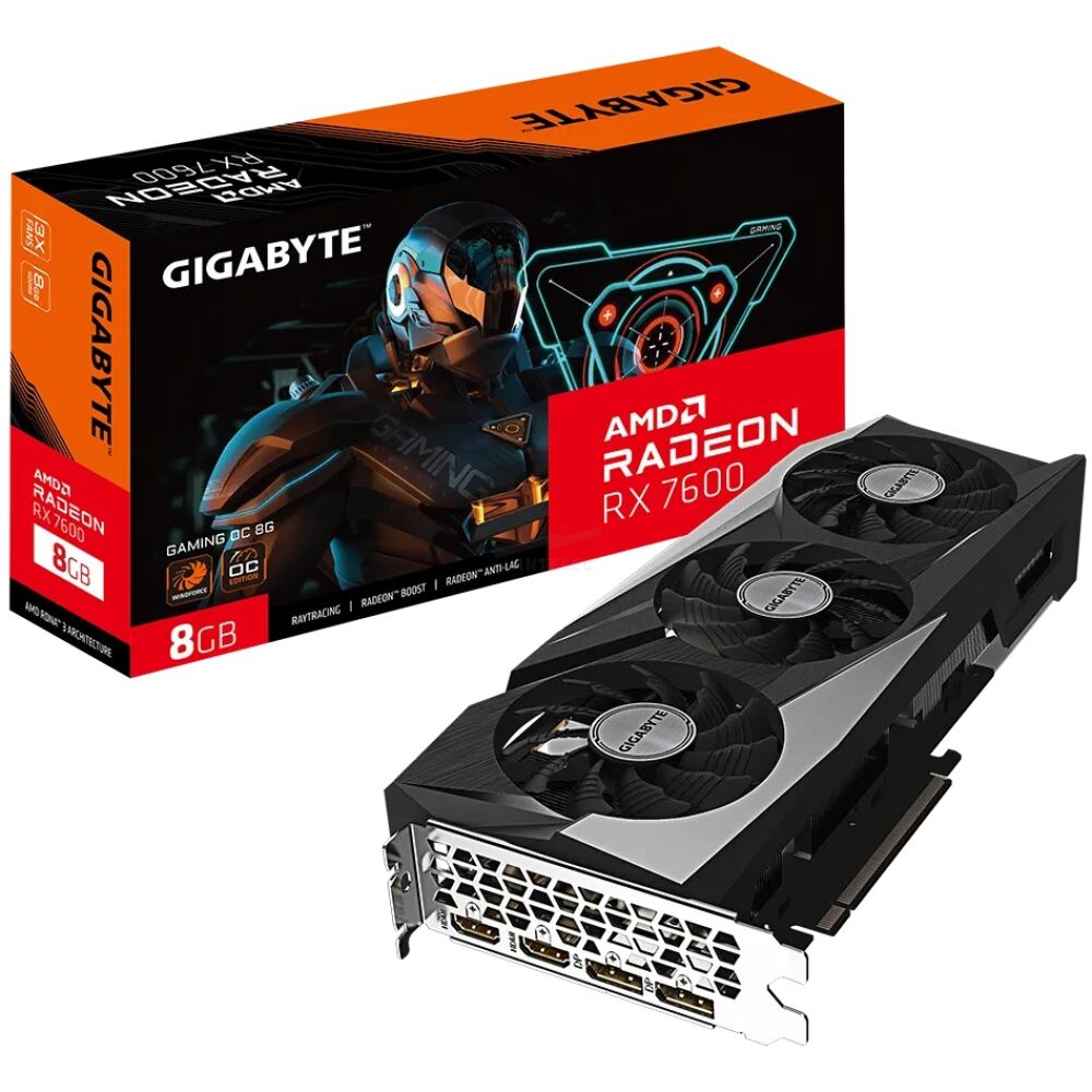 TARJETA DE VIDEO GIGABYTE RADEON RX 7600 GAMING OC 8G - Imagen 1