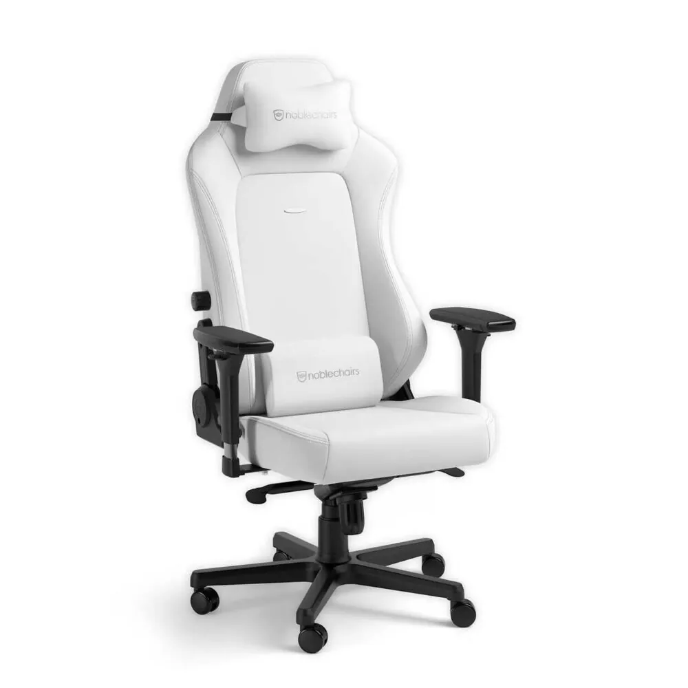SILLA GAMING NOBLECHAIRS HERO - CUERO SINTETICO PREMIUM - BLANCO