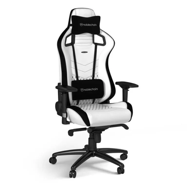 SILLA GAMING NOBLECHAIRS EPIC - CUERO SINTETICO - BLANCO