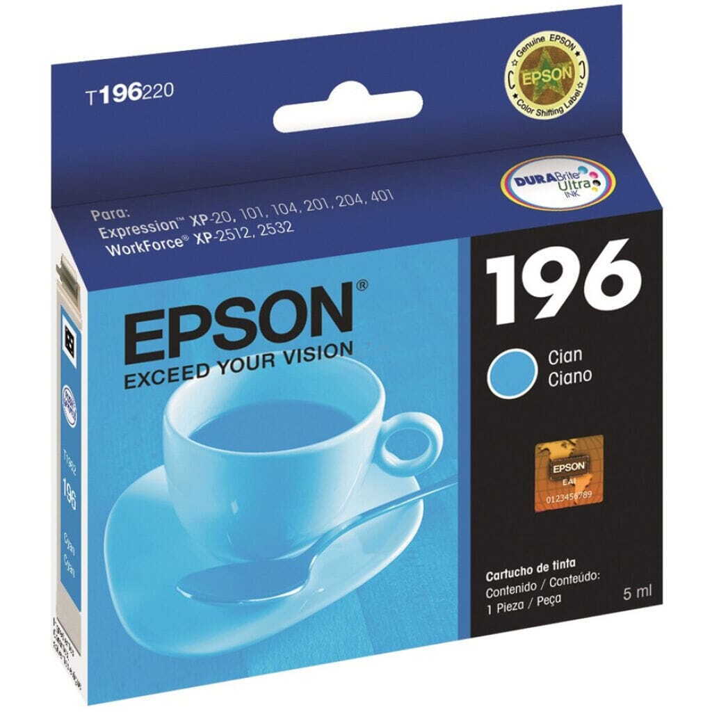 CARTUCHO DE TINTA EPSON 196 – CYAN