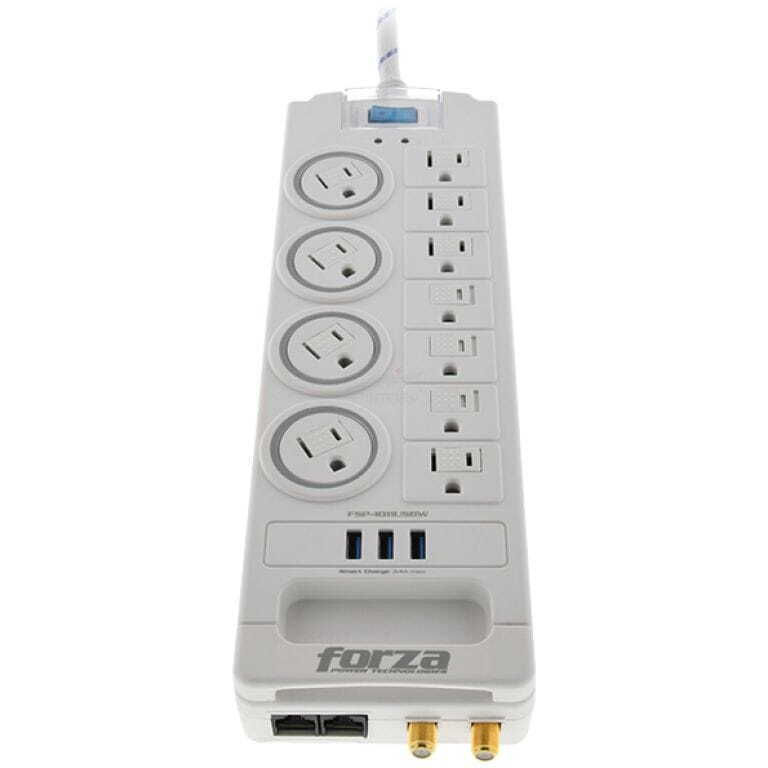 Regleta Forza Protector 11 Tomas - 3 USB - 120V - 240V