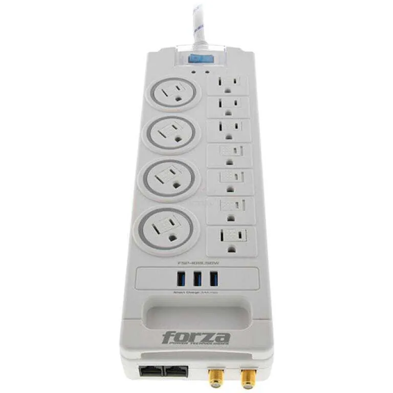 Regleta Forza Protector 11 Tomas - 3 USB - 120V - 240V