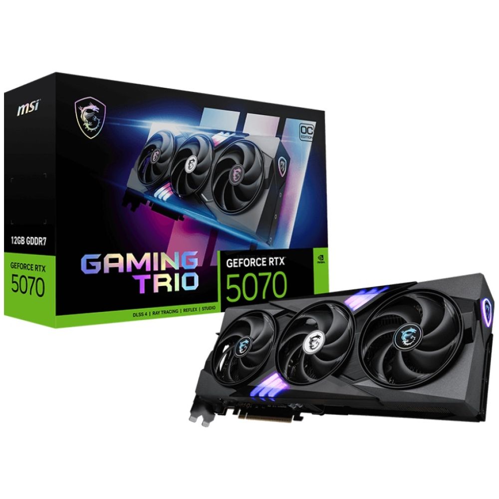 TARJETA DE VIDEO MSI RTX 5070 12GB GAMING TRIO OC - Imagen 1