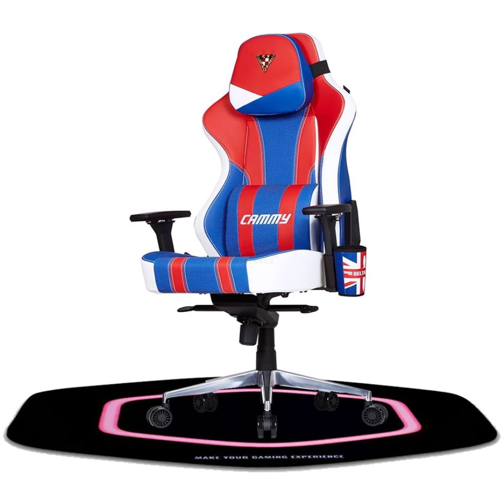 SILLA GAMING COOLER MASTER CALIBER X2 STREET FIGHTER 6 - CAMMY + REGALIA ALFOMBRA - Imagen 1