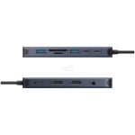 ADAPTADOR HUB HYPER USB-C a 2 PUERTO USB 3.0 - 1 PUERTOS USB-C - 2 HDMI - 1 RJ45 - MICROSD - Imagen 2