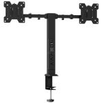 SOPORTE KLIP PARA 2 MONITORES - CON REGLETA INTEGRADA - 13-32"