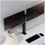 SOPORTE KLIP PARA 2 MONITORES - CON REGLETA INTEGRADA - 13-32" - Imagen 3