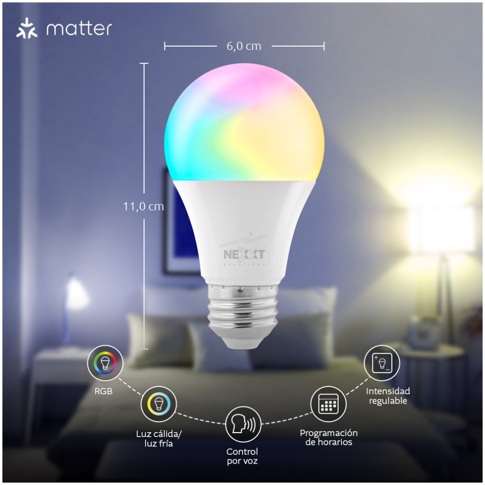 BOMBILLO LED INTELIGENTE WIFI NEXXT - Imagen 2