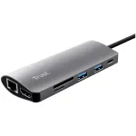 HUB TRUST USB-C A 2 USB-A - HDMI - SD - RJ45