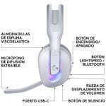 Headset Logitech G522 Gaming Inalámbrico Lightspeed - Blanco - Imagen 3
