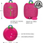 Parlante Logitech Ultimate Ears WonderBoom 3 - Inalámbrico - Rosado - Imagen 2