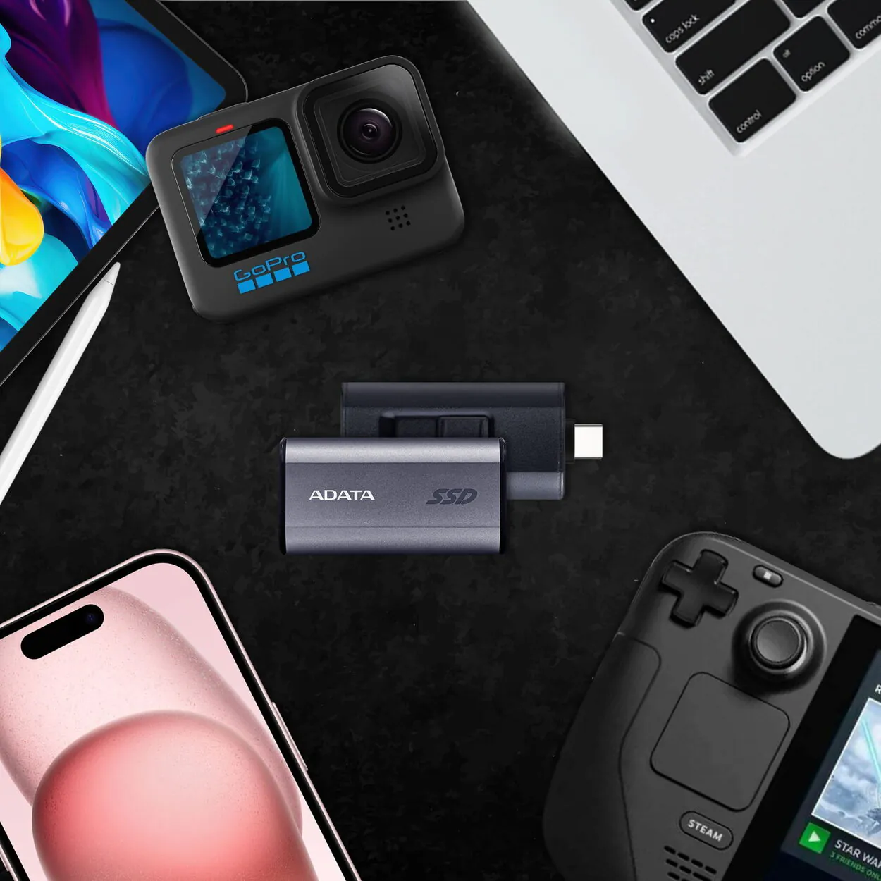 DISCO SSD EXTERNO ADATA SC750 - 1000GB - USB-C - 1.050MB/s