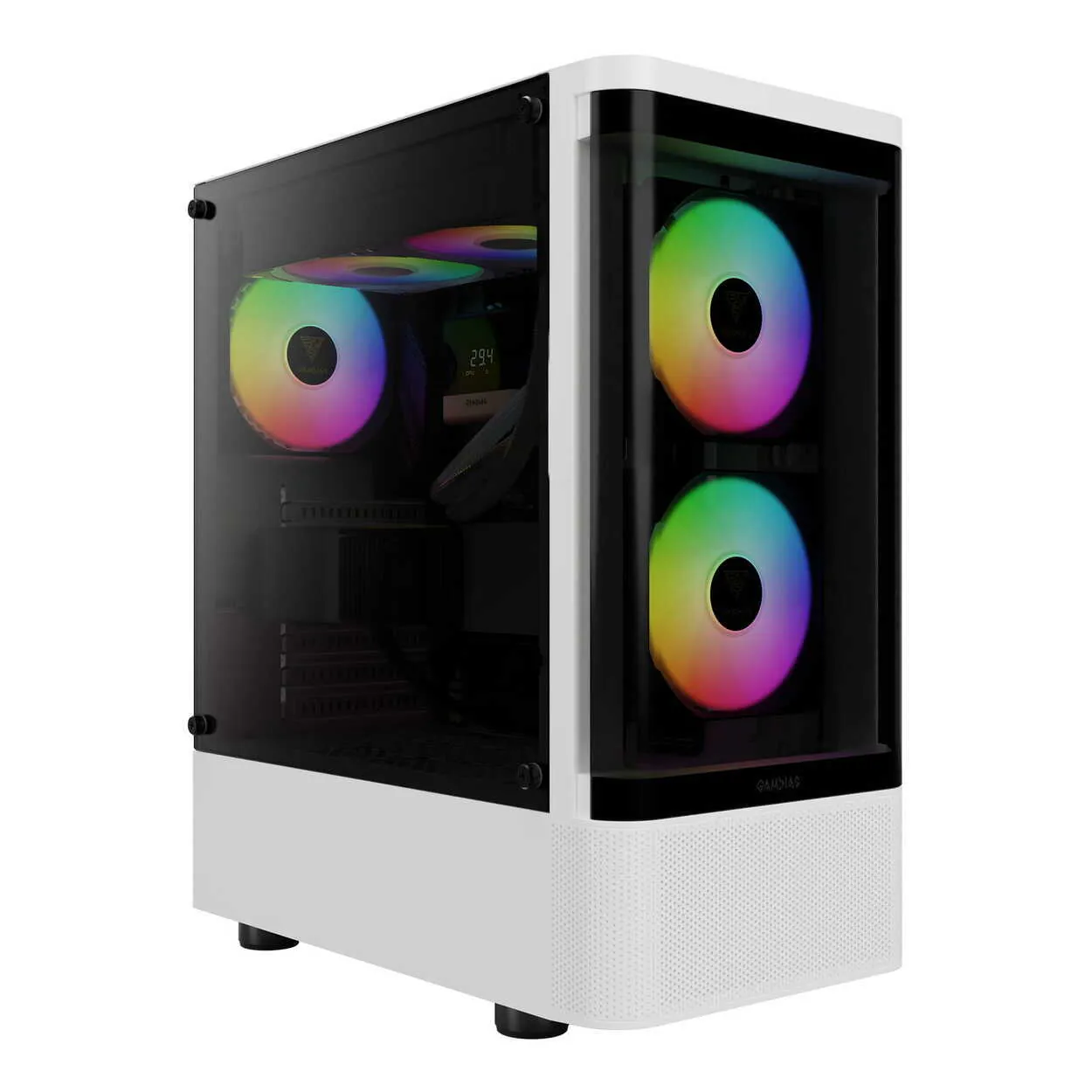 CASE GAMDIAS TALOS E3 CG - ARGB - TEMPERADO - BLANCO - Imagen 1