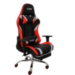 SILLA GAMING ZRX CON REPOSAPIÉS - ROJO CON NEGRO