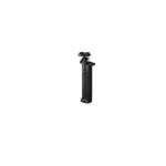 Black monopod with a GoPro camera mount on top, set against a dark background.