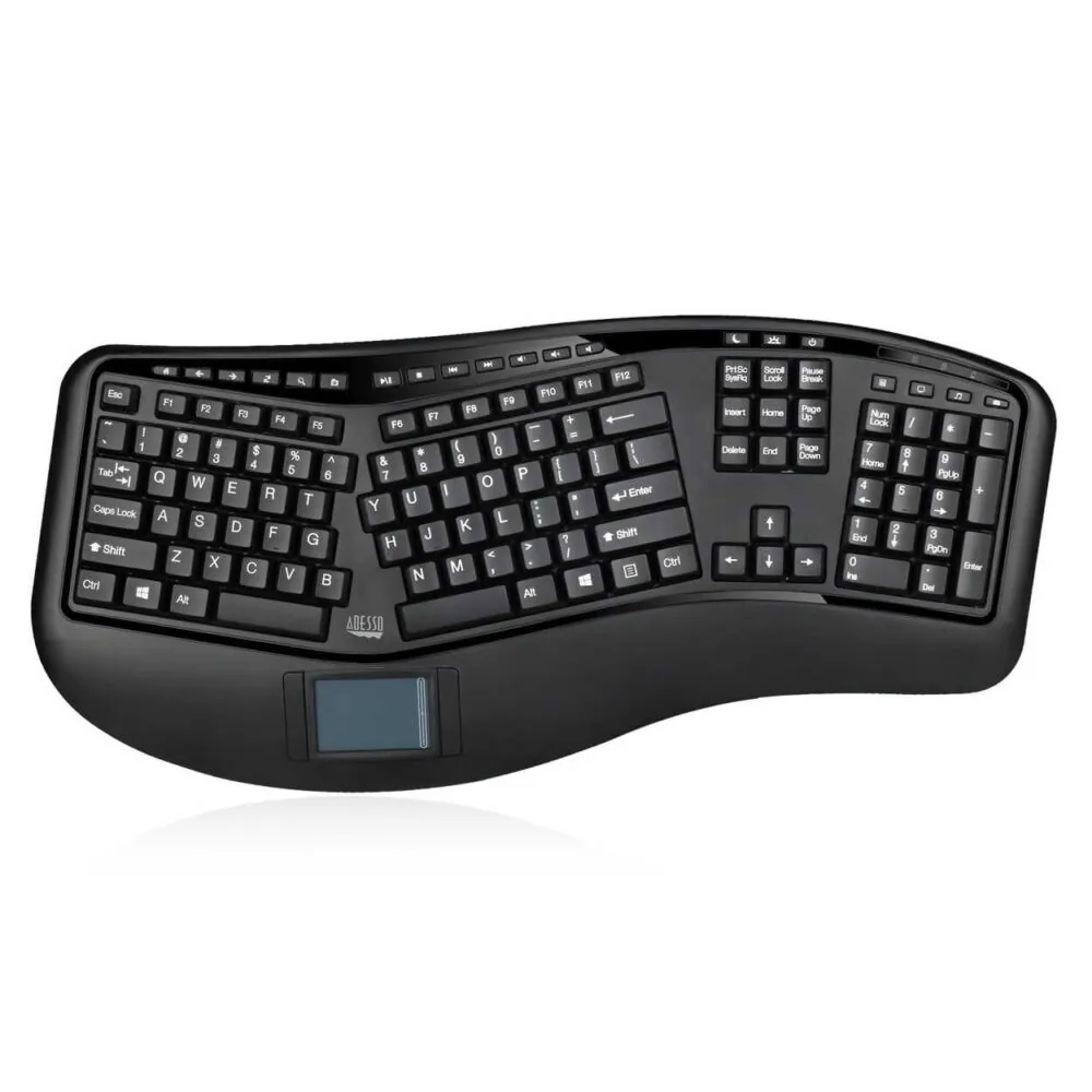 WKB-4500UB - Intelec | Tecnología y Fitness TECLADO ERGONOMICO ADESSO - CON TOUCHPAD - INALAMBRICO
