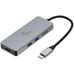 ADAPTADOR XTECH USB TIPO C MACHO A USB 2.0 - HDMI - USB 3.0 - SD - TF