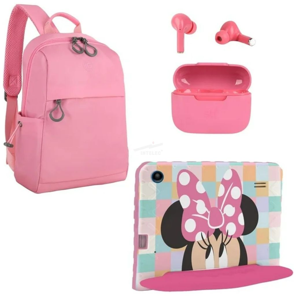 TABLET MULTILASER KIDS OCTACORE 4GB - 64GB - 8" - ANDROID - CROSSBODY+AUDIFONOS - MINNIE