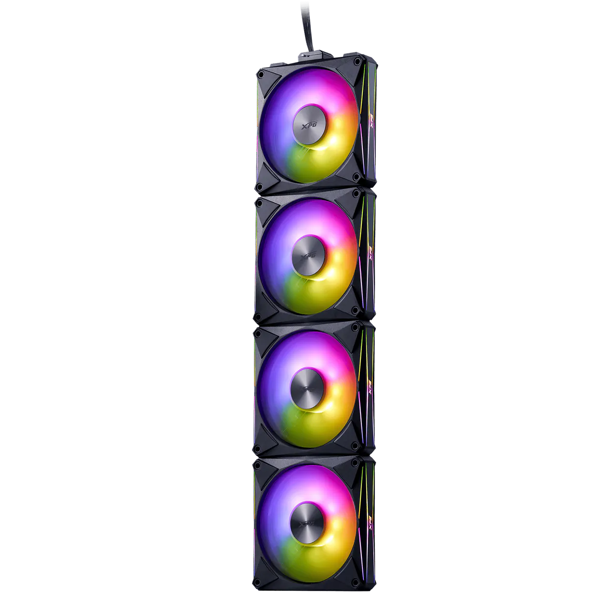 VENTILADOR XPG HURRICANE MAG 120 ARGB PWM - 4PACK - NEGRO