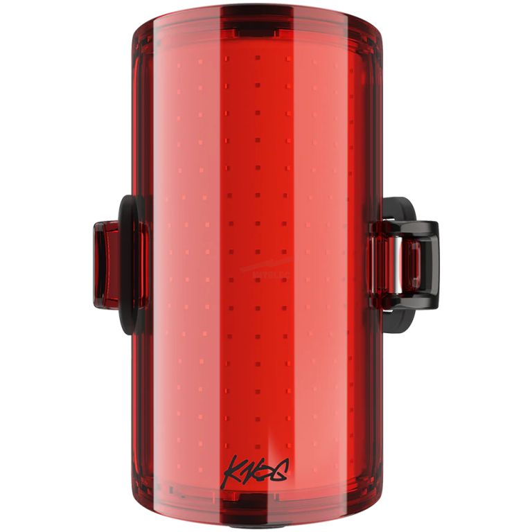 Red transparent kid's water bottle with two side handles and dotted texture, logo 'Kids' at the bottom.