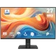 27-inch MSI monitor on a stand displaying a vibrant abstract wallpaper (1920x1080).