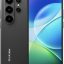 Blackview smartphone shown from back and front, gray rear with vertical quad-camera array and LED flash on the left side of the back panel.