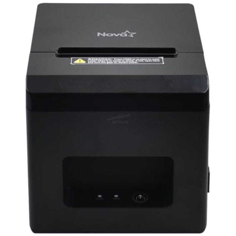 Compact black Nova printer with a top paper output slot.