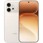 White Honor smartphone shown from rear and front, featuring dual rear cameras and a centered punch-hole front camera.