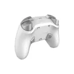 White wireless game controller viewed from above, showing dual sticks, shoulder buttons, and MSI branding.