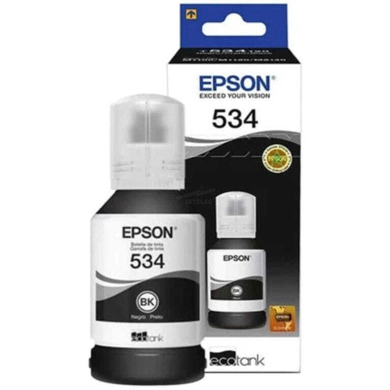 Epson 534 black ink bottle with its packaging, designed for EcoTank printers (BK)