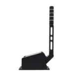Heavy-duty industrial control lever with a tall segmented black grip mounted on a base.