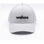 Light gray baseball cap with a black 'wahoo' logo on the front panel.
