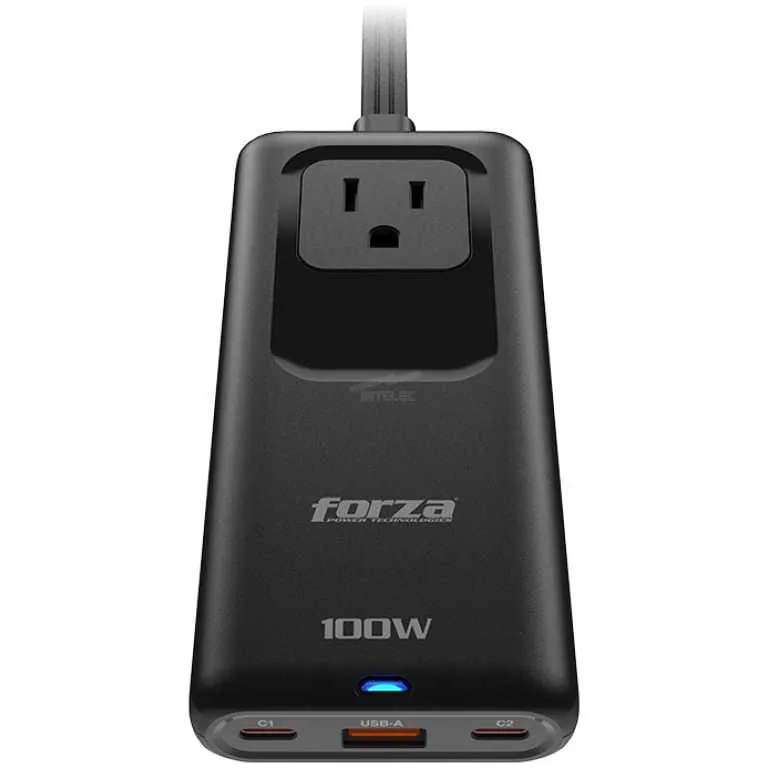 REGLETA FORZA CARGADOR 100W 1xTOMAS 1xUSB-A 2xUSB-C 1250W