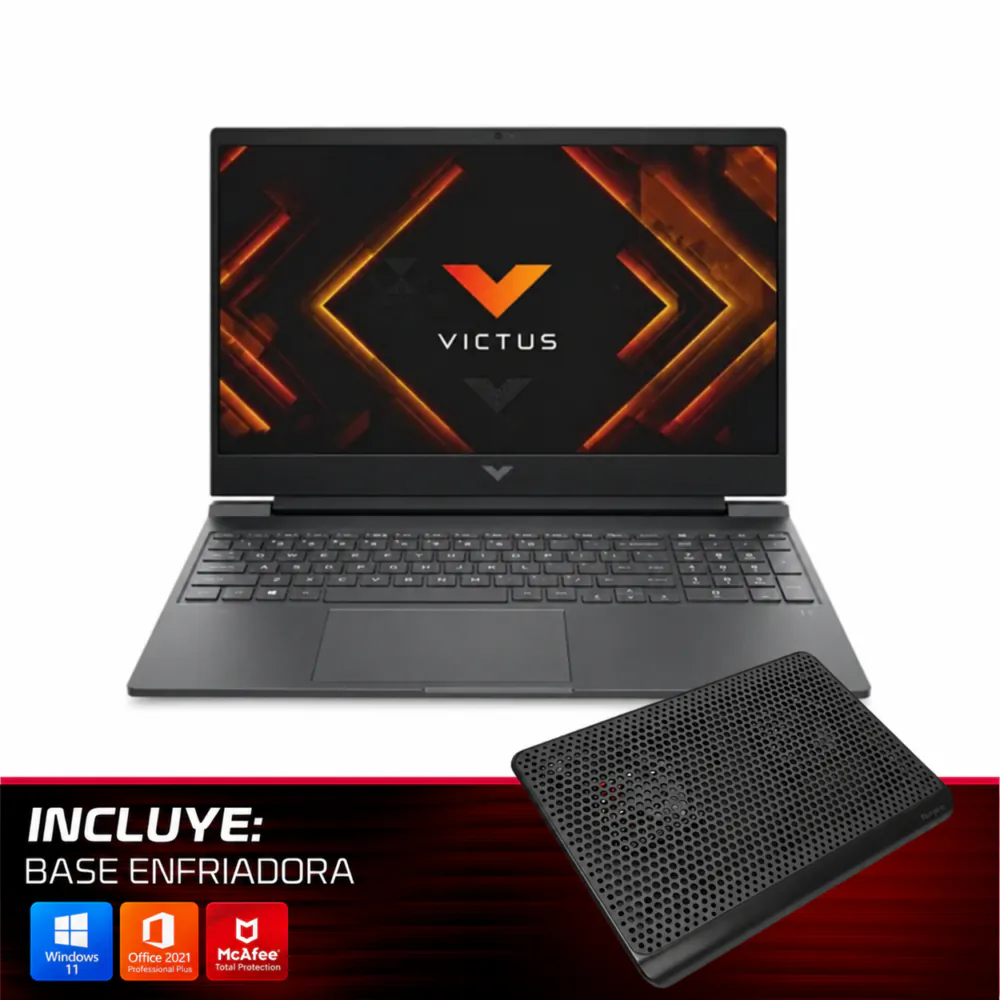 BT4F7LA-C - Intelec | Tecnología y Fitness COMBO LAPTOP HP VICTUS 15-FB3020LA R7-7445HS - 16GB - 512GB-SSD - RTX-3050 - 15.6" - W11Esp