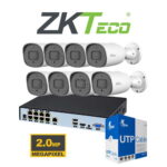 KIT Zkteco - 8 CAMARAS IP BULLET - 2 MP