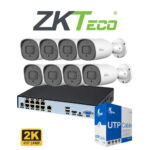 KIT Zkteco - 8 CAMARAS IP BULLET - 2k